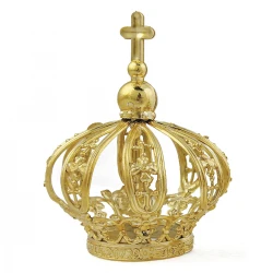 Korona do figury Matki Bożej Fatimskiej z tworzywa sztucznego w kolorze złotym 9 cm